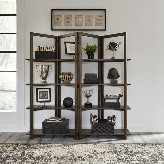 Lennox - Open Bookcase - Dark Brown - Hornell Furniture Outlet