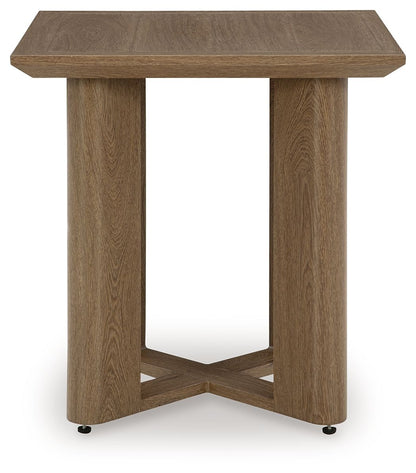 Serene Bay - Dark Brown - Square End Table - Hornell Furniture Outlet