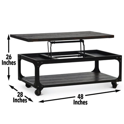 Sherlock - Lift Top Cocktail Table - Brown - Hornell Furniture Outlet
