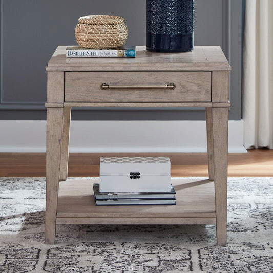 New Haven - End Table - Sanctuary White - Hornell Furniture Outlet
