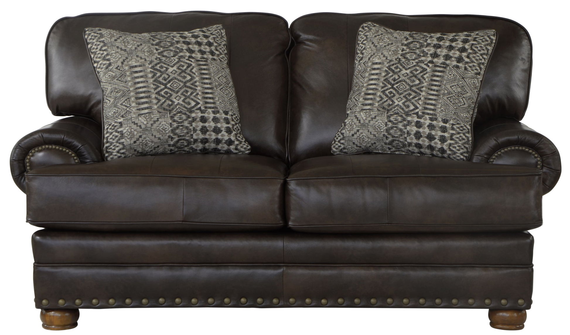 Roberto - Leather Loveseat - Cocoa - Hornell Furniture Outlet