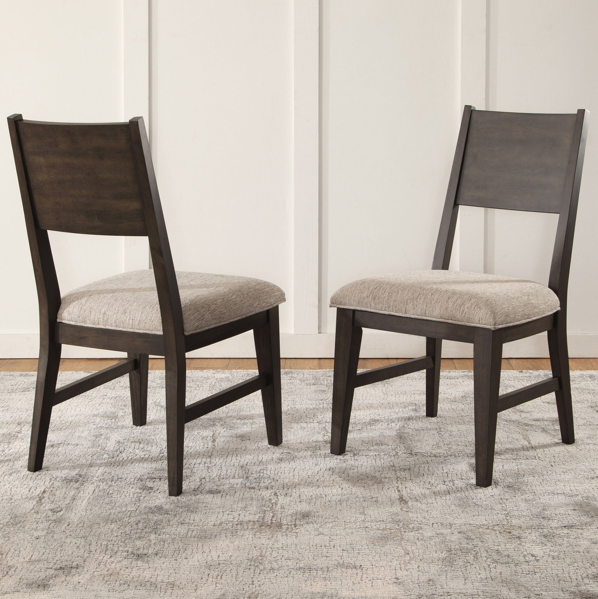Norvell - Side Chair (Set of 2) - Gray / Brown - Hornell Furniture Outlet