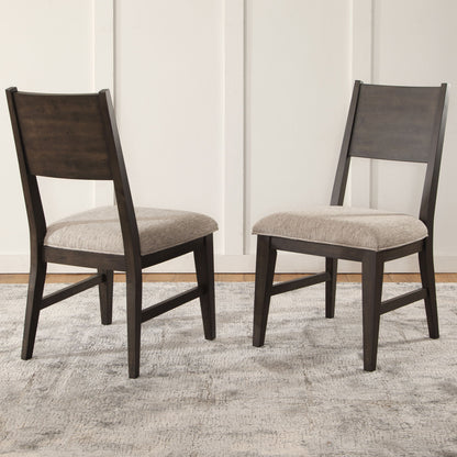 Norvell - Side Chair (Set of 2) - Gray / Brown - Hornell Furniture Outlet