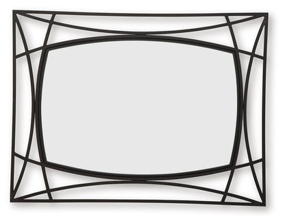 Freenville - Black - Accent Mirror - Hornell Furniture Outlet