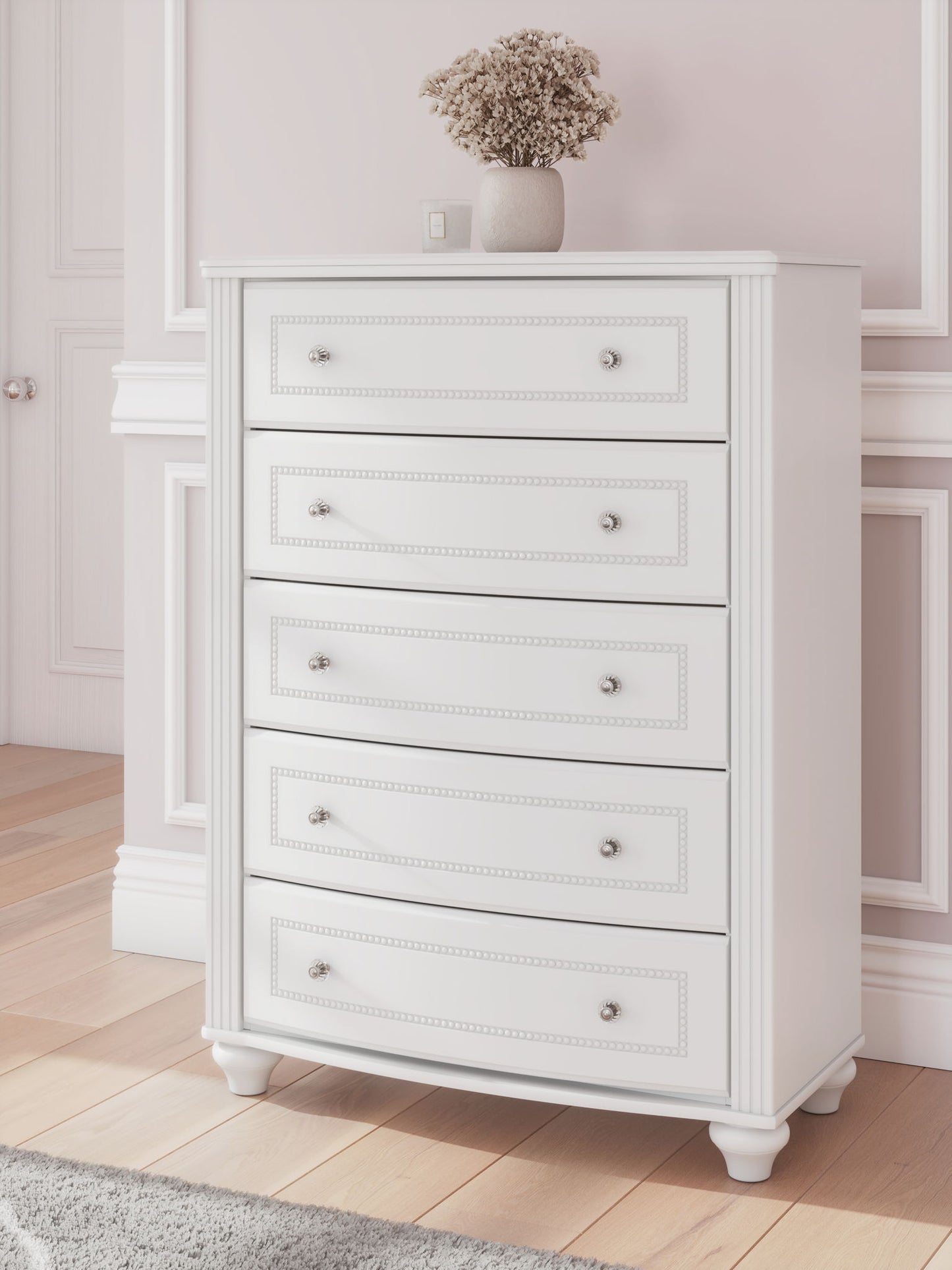 Kozlani - Five Drawer Chest - White - Hornell Furniture Outlet