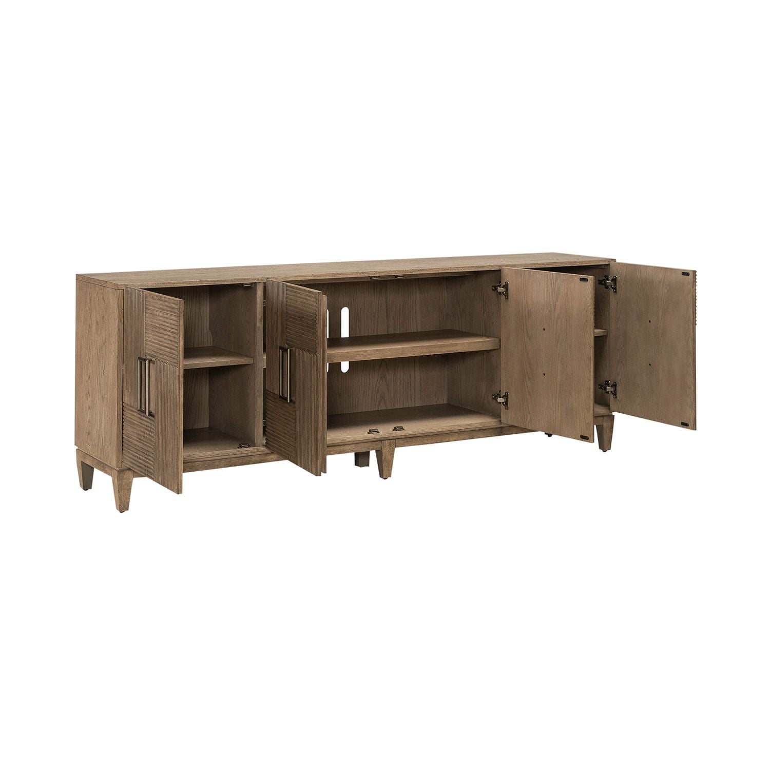 Serenity - 82" Accent TV Console - Burnished Beige - Hornell Furniture Outlet