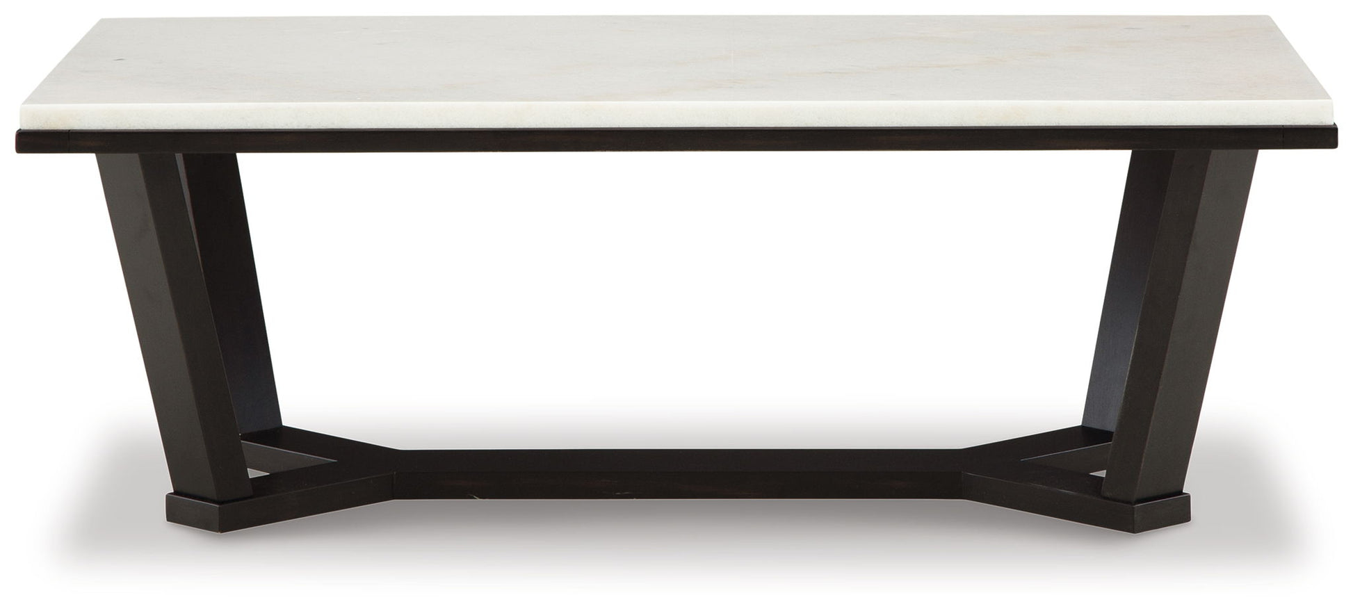 Fostead - White / Espresso - Rectangular Cocktail Table - Hornell Furniture Outlet