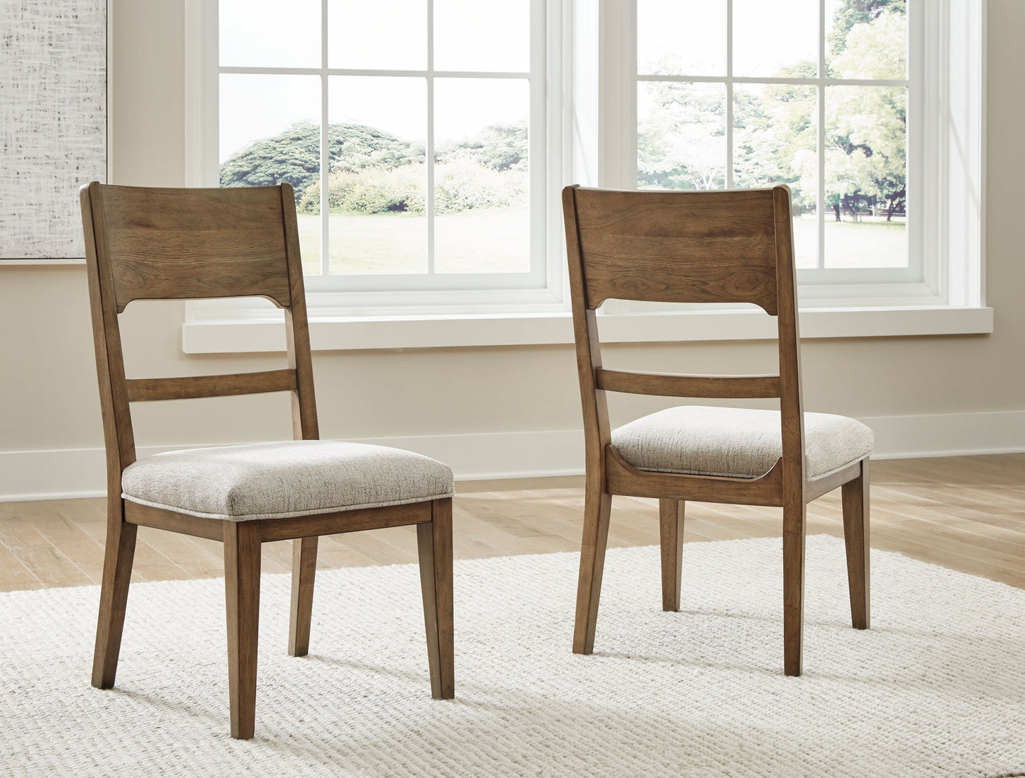 Cabalynn - Oatmeal / Light Brown - Dining Uph Side Chair (Set of 2) - Hornell Furniture Outlet