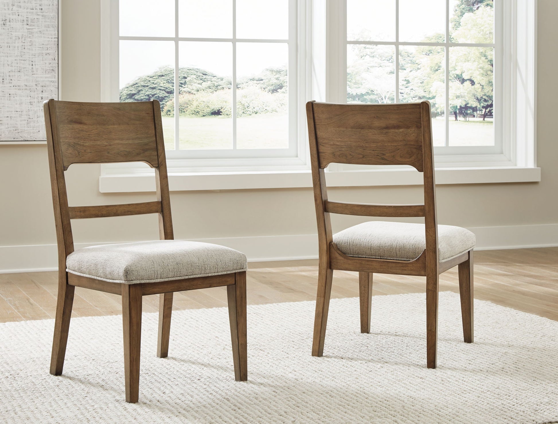 Cabalynn - Oatmeal / Light Brown - Dining Uph Side Chair (Set of 2) - Hornell Furniture Outlet