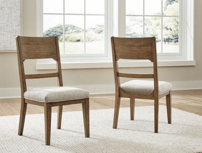 Cabalynn - Oatmeal / Light Brown - Dining Uph Side Chair (Set of 2) - Hornell Furniture Outlet