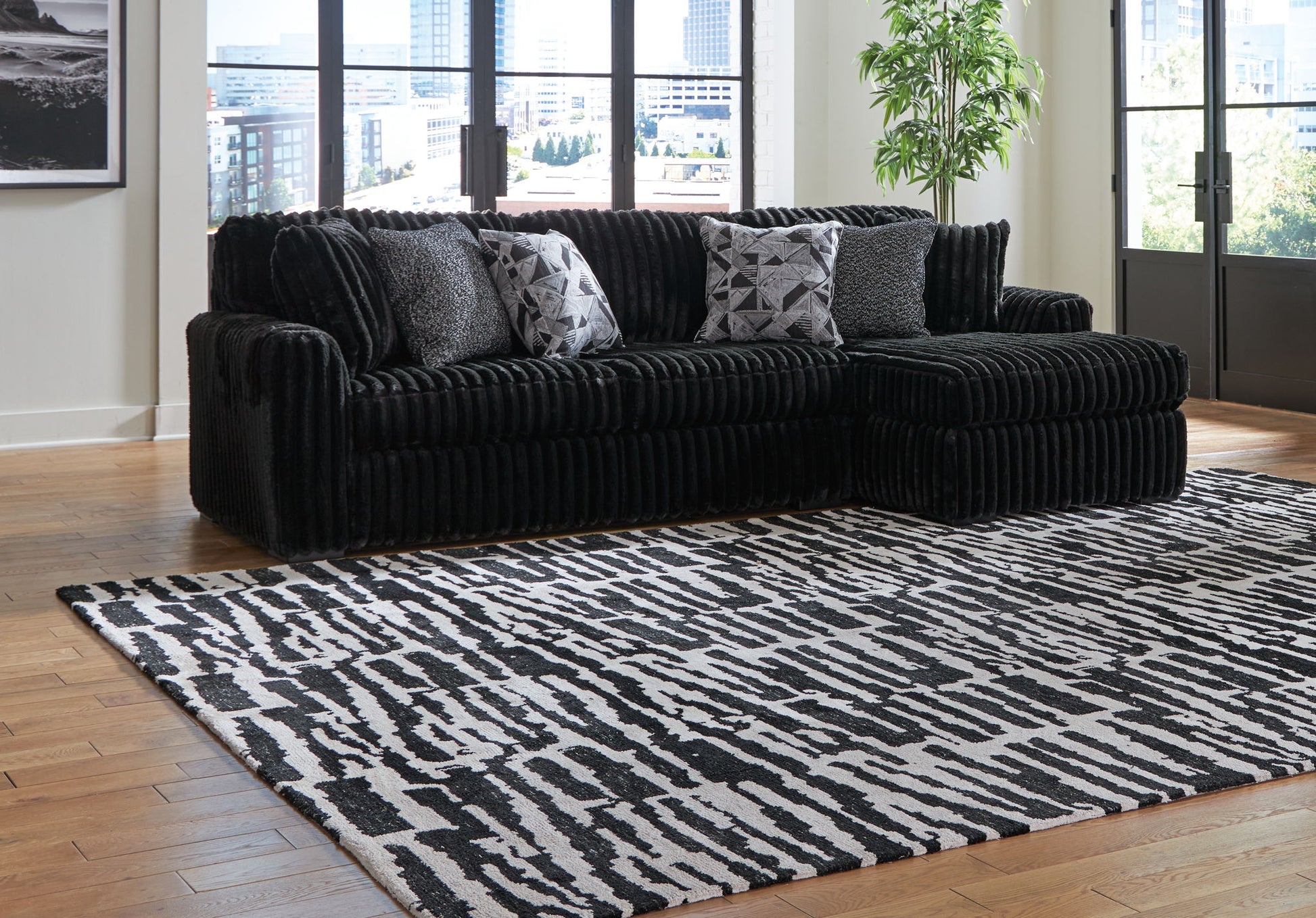 Midnight - Madness - Sectional Set - Hornell Furniture Outlet