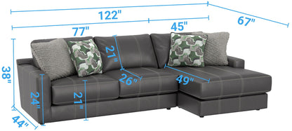 Minori - Italian Leather Sectional - Hornell Furniture Outlet