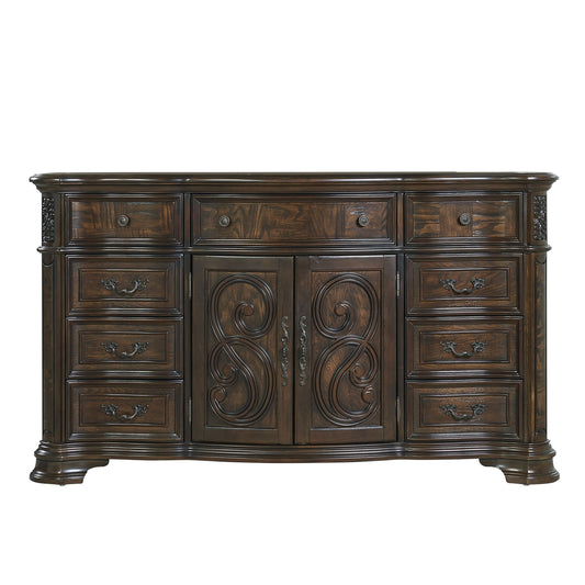 Royale - Dresser - Dark Brown - Hornell Furniture Outlet