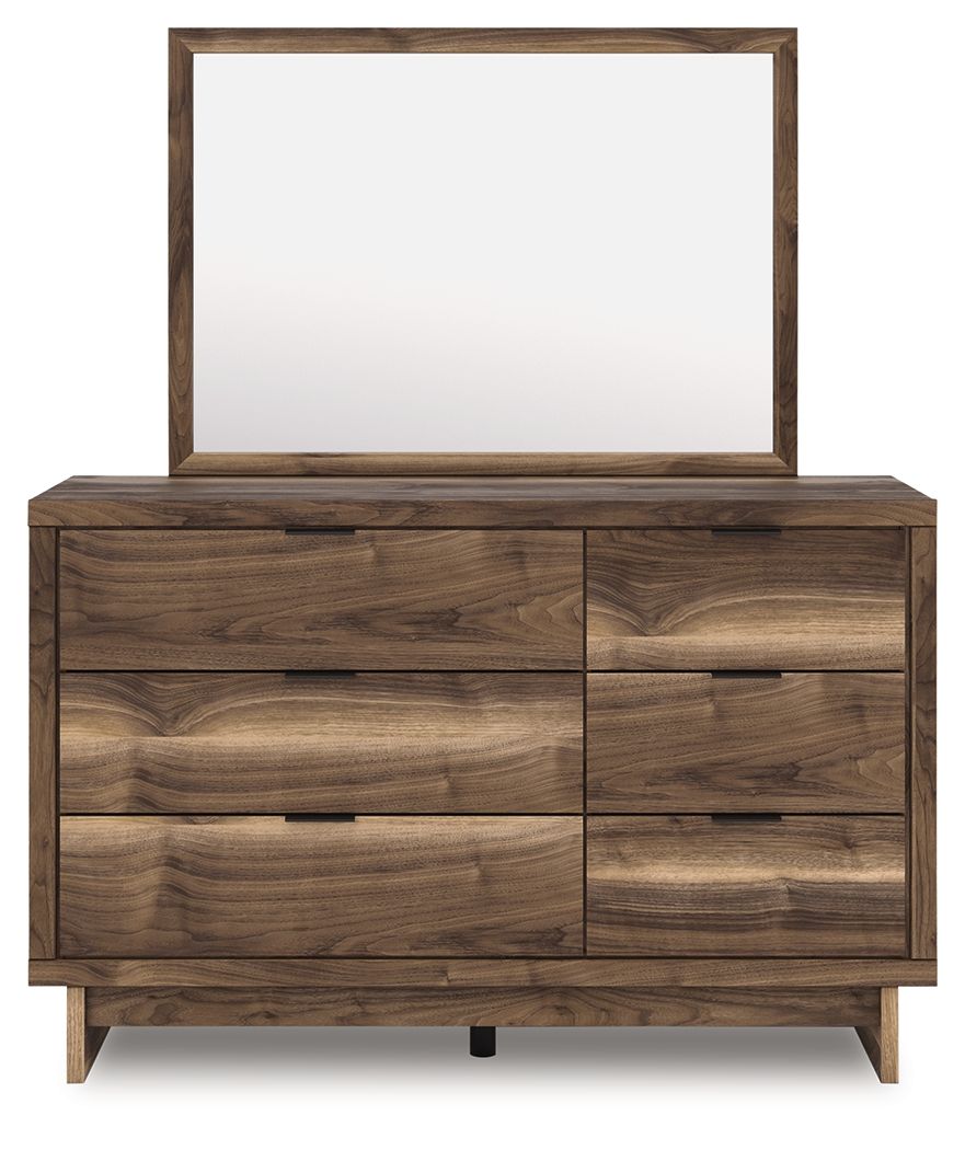 Chirason - Brown - Dresser And Mirror - Hornell Furniture Outlet