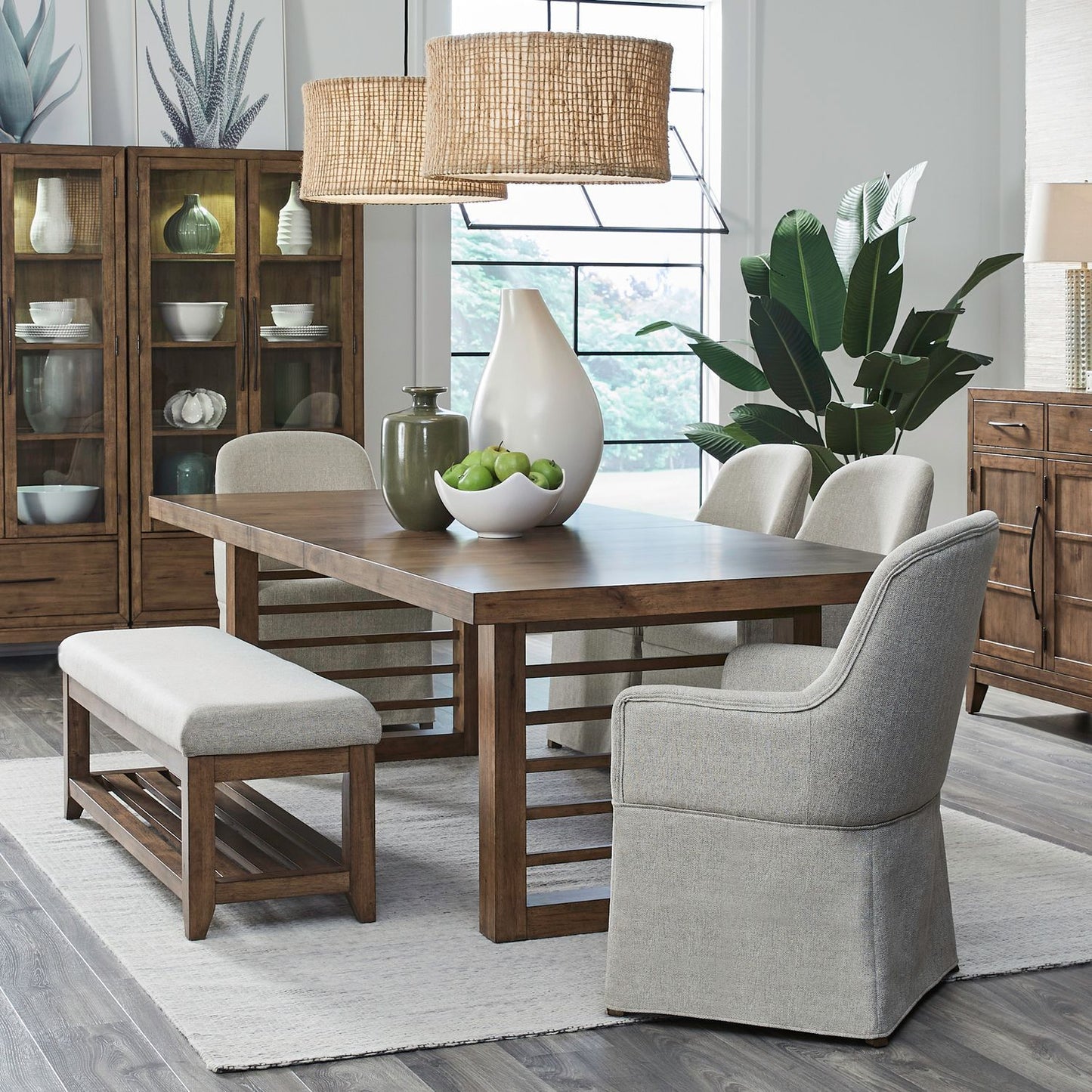 Shaker Lakes - Pedestal Table Set - Hornell Furniture Outlet