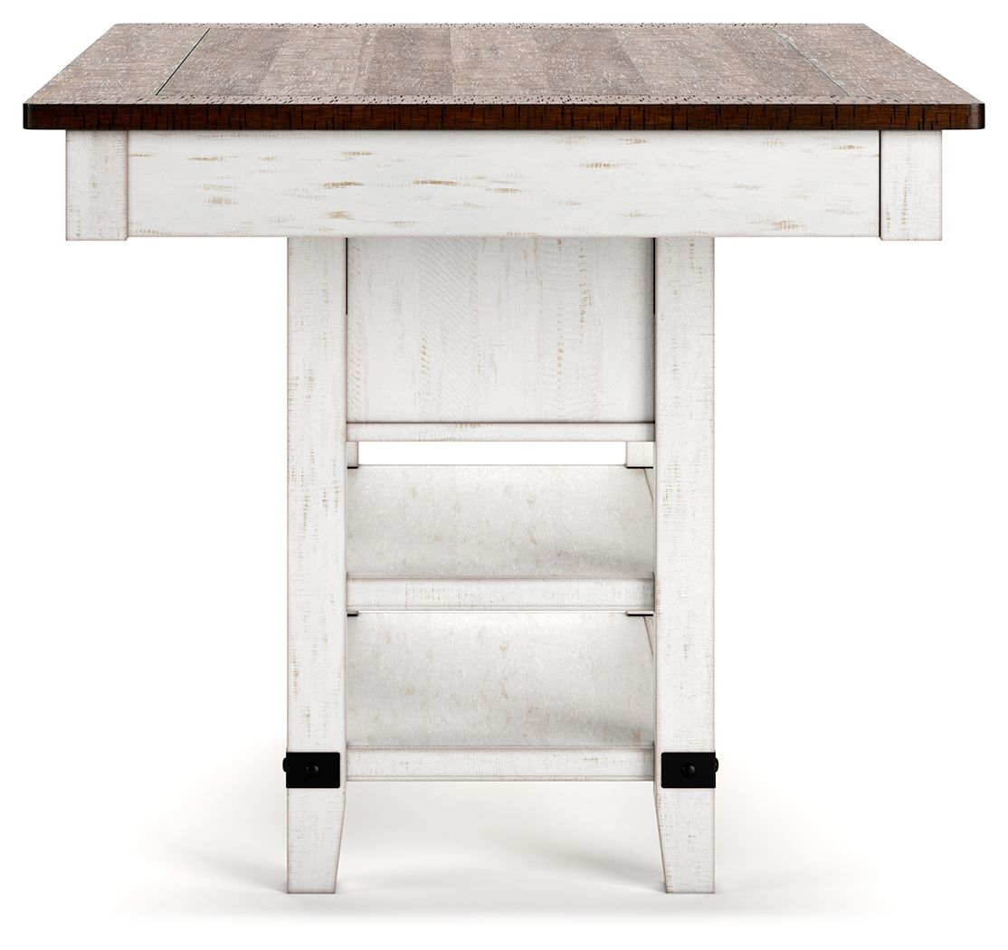 Valebeck - Rect Dining Room Counter Table With Wine Rack - Hornell Furniture Outlet