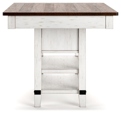 Valebeck - Rect Dining Room Counter Table With Wine Rack - Hornell Furniture Outlet