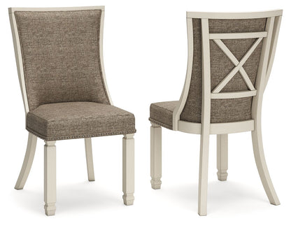 Bolanburg - Dining UPH Side Chair (Set of 2) - Lattice Back - Brown / Beige - Hornell Furniture Outlet