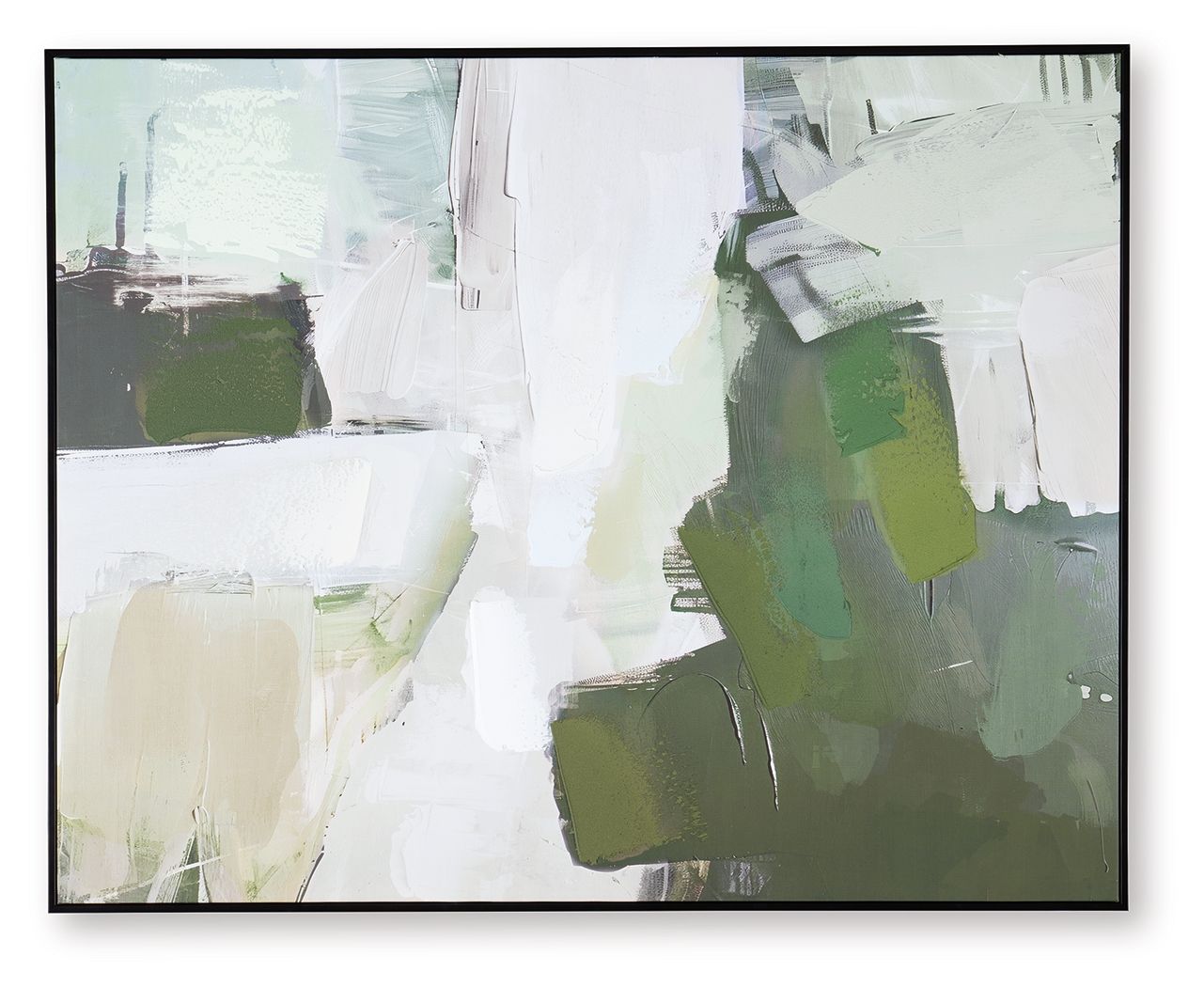 Vinick - Green / Gray / White - Wall Art - Hornell Furniture Outlet