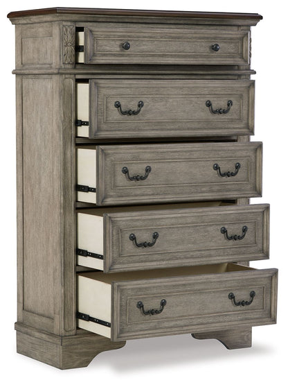 Lodenbay - Antique Gray - Five Drawer Chest - Hornell Furniture Outlet