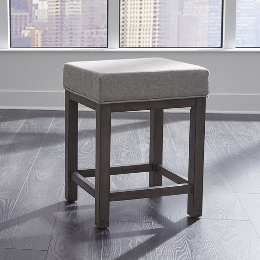 Tanners Creek - Upholstered Console Stool (Set of 3) - Dark Gray - Hornell Furniture Outlet