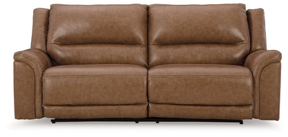 Trasimeno - Caramel - 2 Seat Pwr Rec Sofa Adj Headrest - Hornell Furniture Outlet