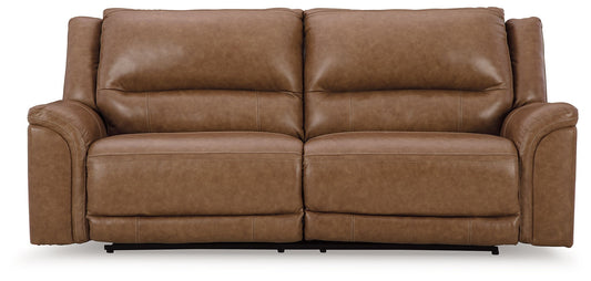 Trasimeno - Caramel - 2 Seat Pwr Rec Sofa Adj Headrest - Hornell Furniture Outlet
