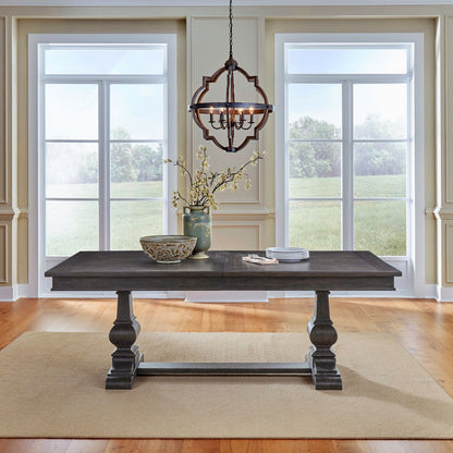 Paradise Valley - Trestle Table - Dark Brown - Hornell Furniture Outlet