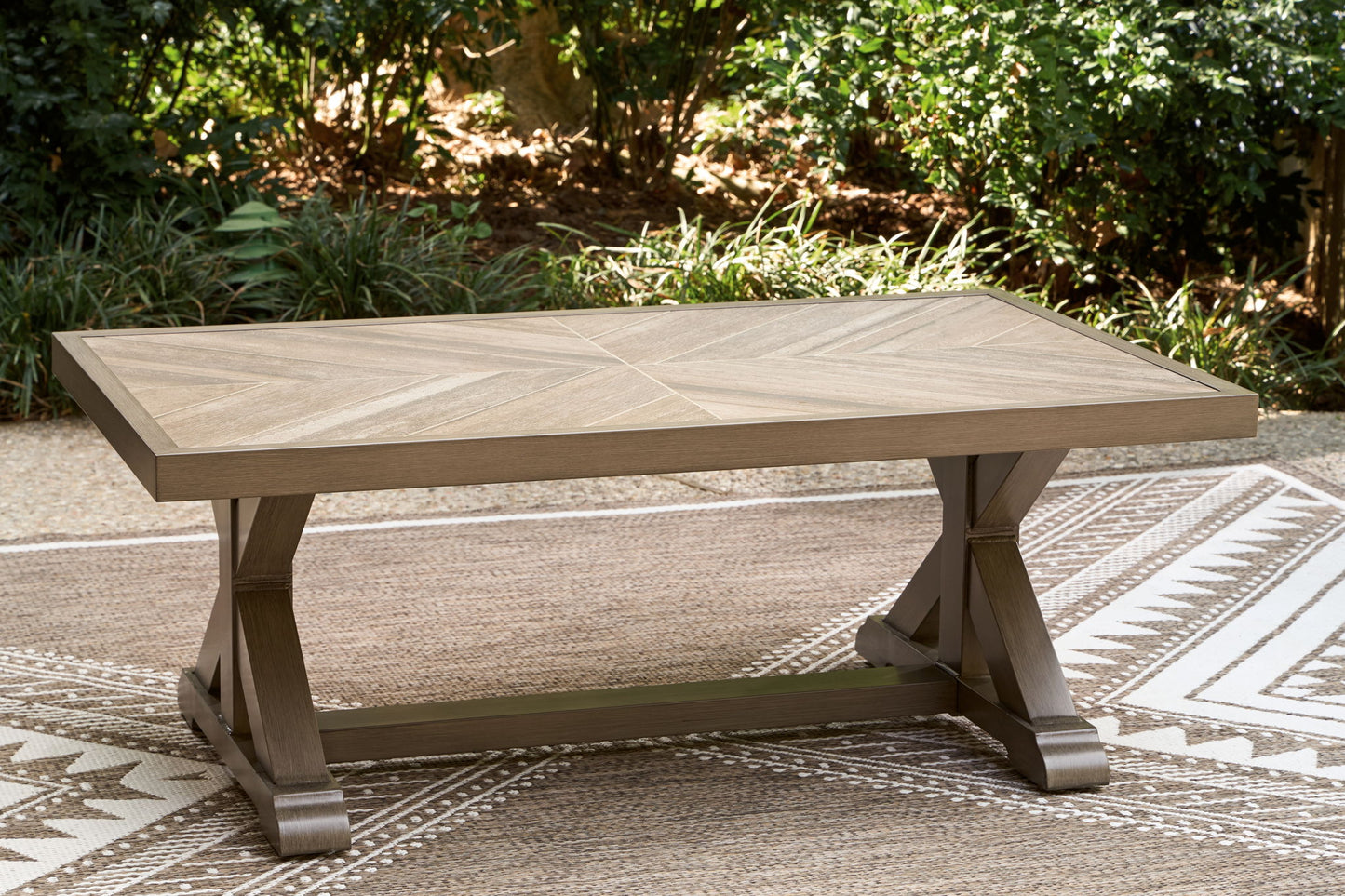 Laguna Heights - Rectangular Cocktail Table - Beige - Hornell Furniture Outlet
