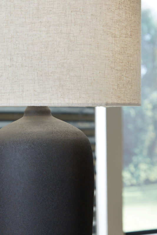Ryenburg - Black - Metal Table Lamp - Hornell Furniture Outlet