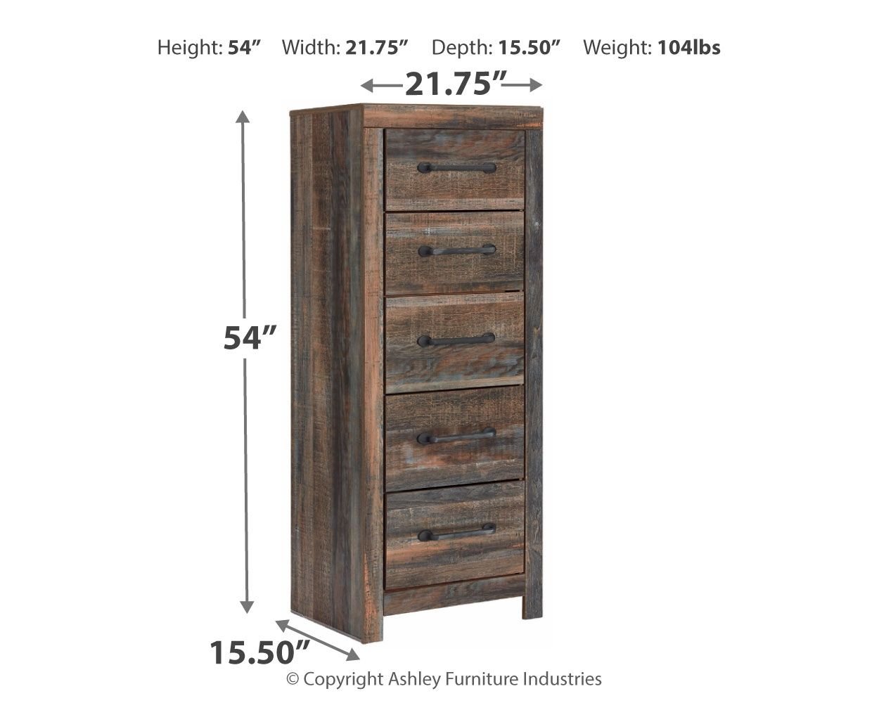 Drystan - Brown / Beige - Narrow Chest - Hornell Furniture Outlet