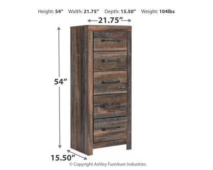 Drystan - Brown / Beige - Narrow Chest - Hornell Furniture Outlet