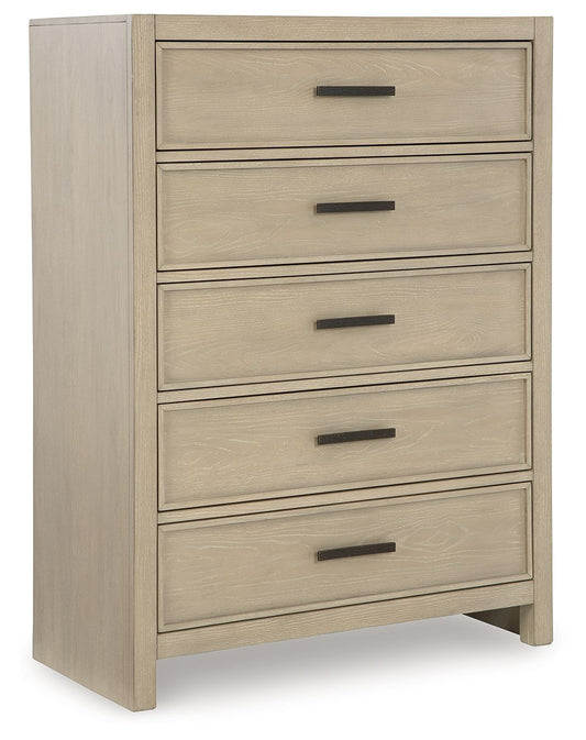 Calmoro - Five Drawer Chest - Gray - Hornell Furniture Outlet
