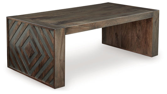 Dreggan - Brown - Rectangular Cocktail Table - Hornell Furniture Outlet