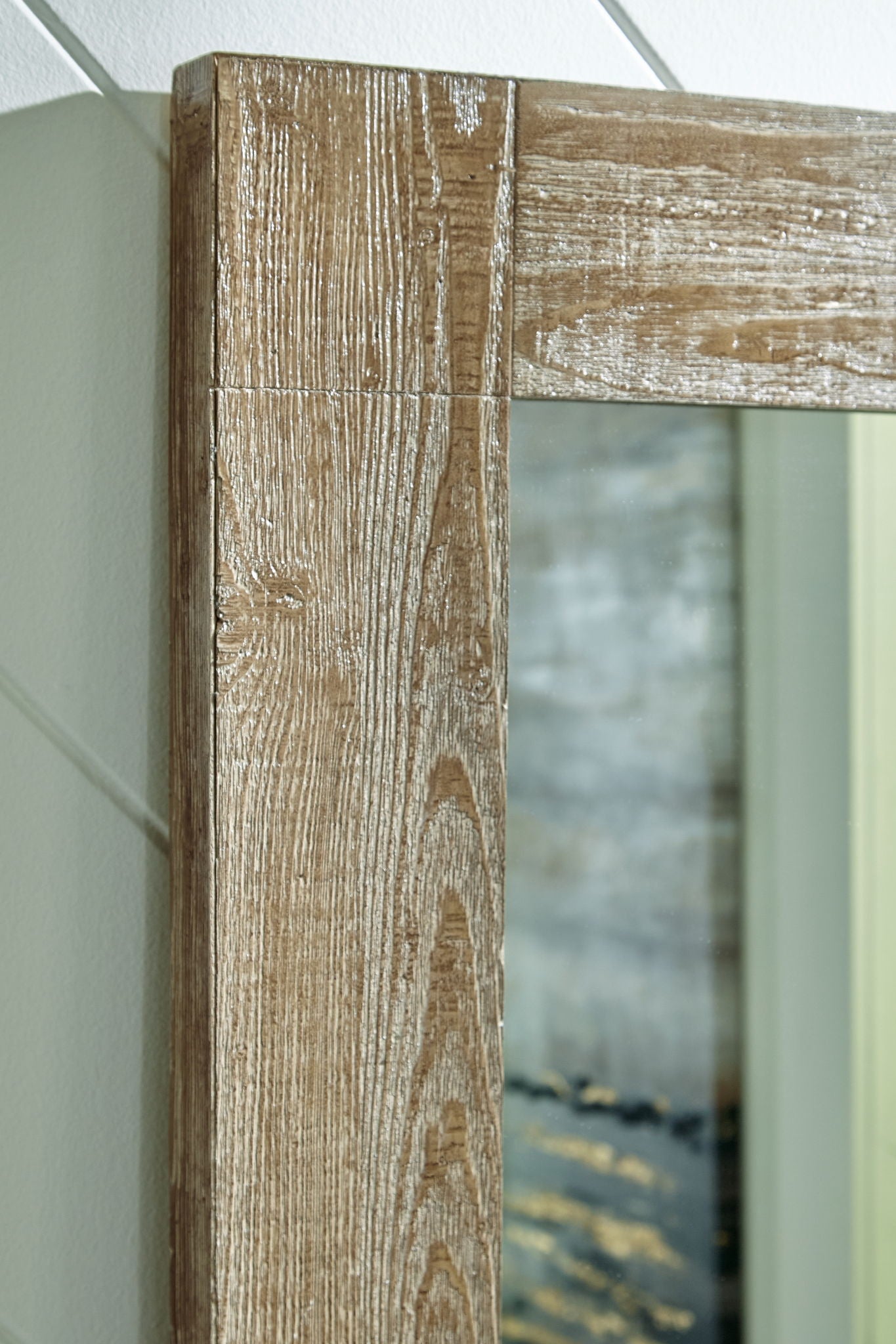 Waltleigh - Distressed Brown - Floor Mirror - Hornell Furniture Outlet