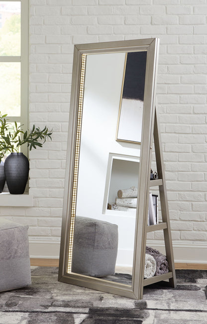 Evesen - Floor Standing Mirror/Storage - Hornell Furniture Outlet