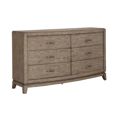 Avalon - 6 Drawer Dresser - Burnished Beige - Hornell Furniture Outlet