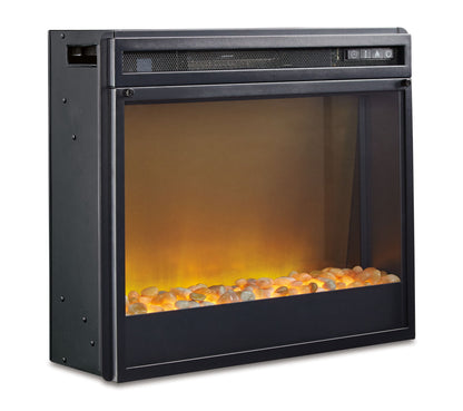 Entertainment Accessories - Fireplace Insert Glass/Stone - Black - Hornell Furniture Outlet