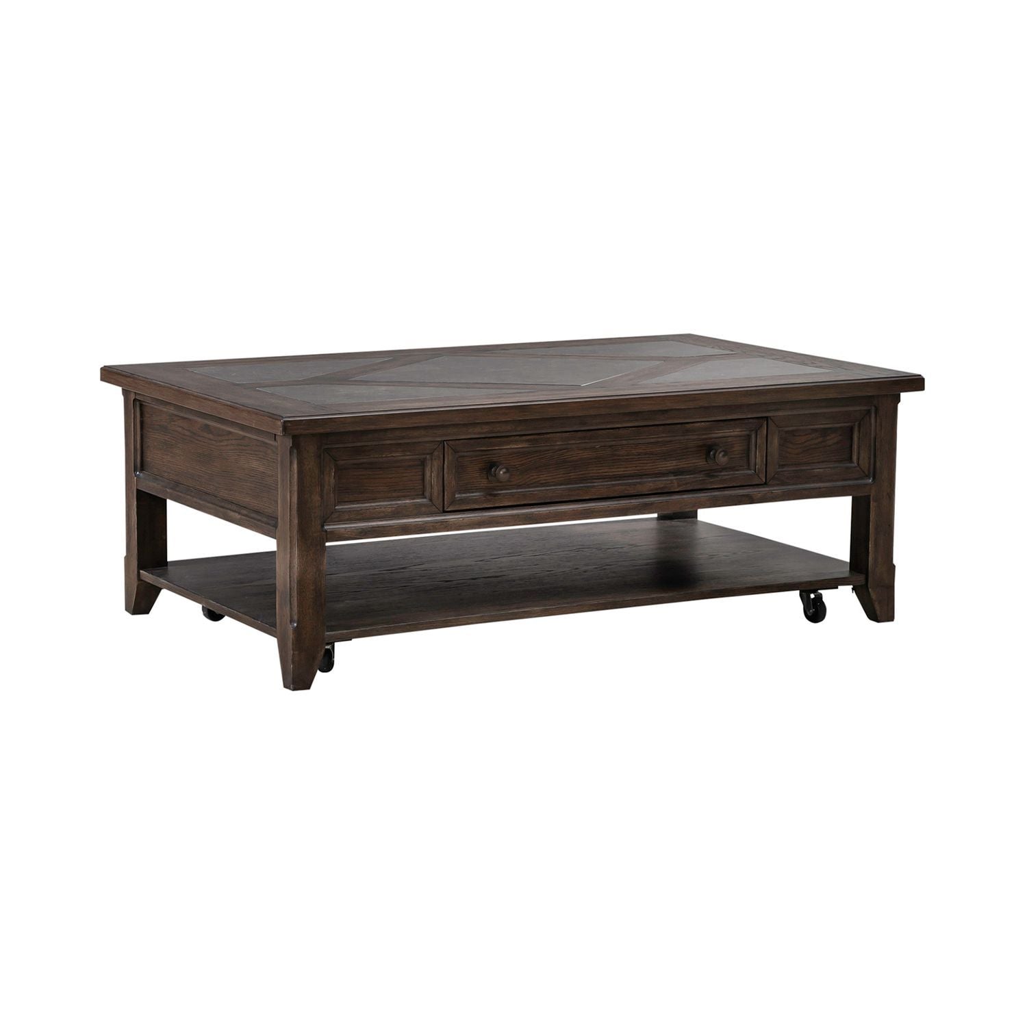 Paradise Valley - Rectangular Cocktail Table - Dark Brown - Hornell Furniture Outlet