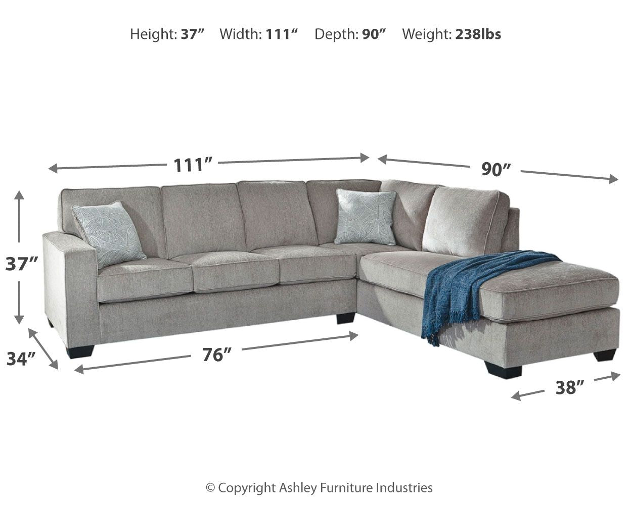 Altari - Sleeper Sectional - Hornell Furniture Outlet