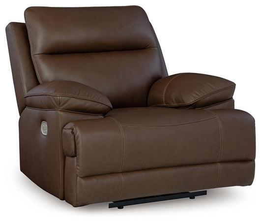 Vonryan - Tobacco - Power Recliner / Adj Headrest - Hornell Furniture Outlet