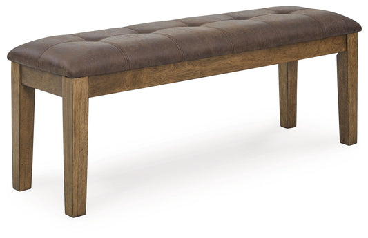 Urbinforte - Large Upholstered Dining Room Bench - Light Brown - Hornell Furniture Outlet