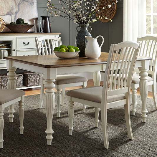 Cumberland Creek - Rectangular Leg Table - White - Hornell Furniture Outlet