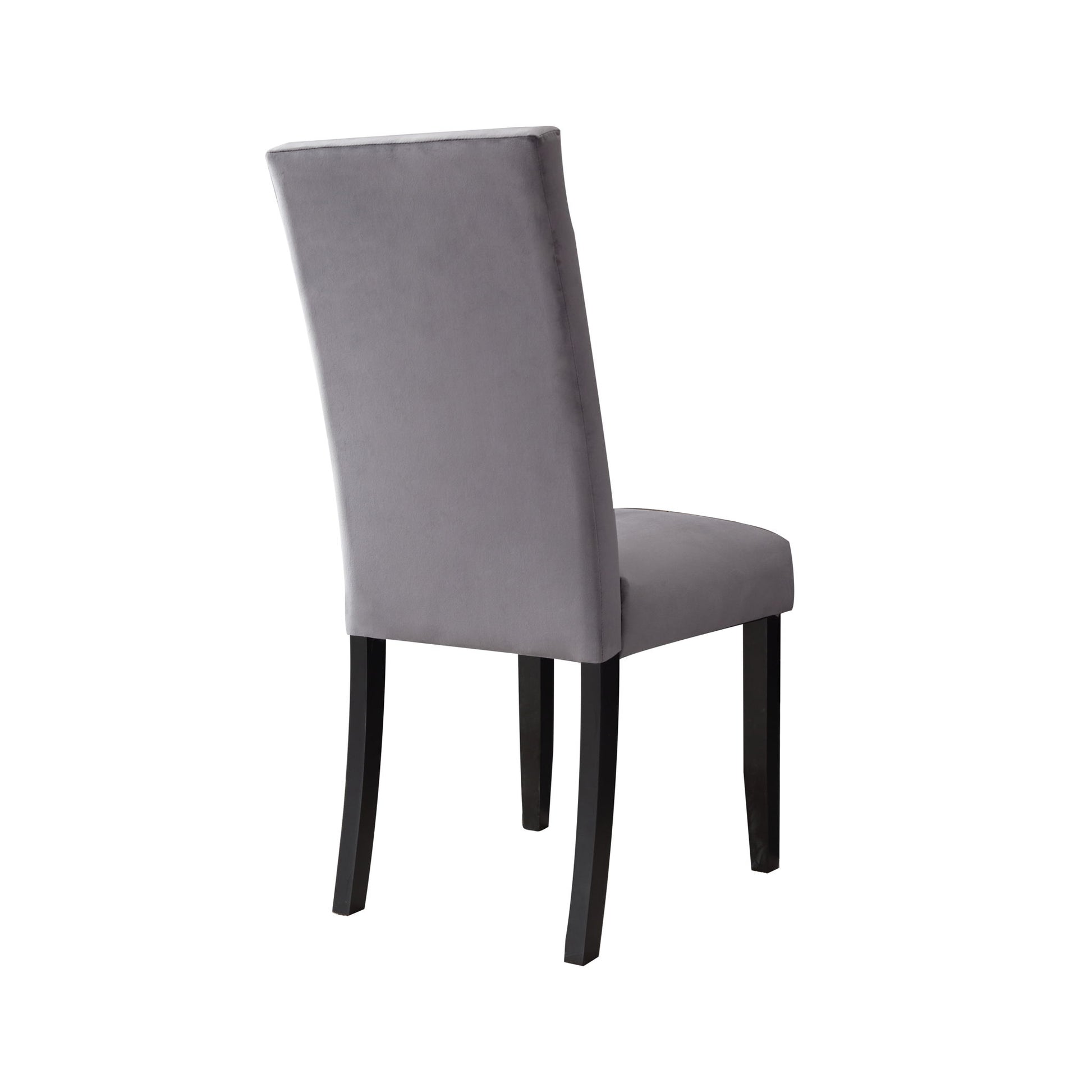 Napoli - Velvet Side Chair (Set of 2) - Gray - Hornell Furniture Outlet