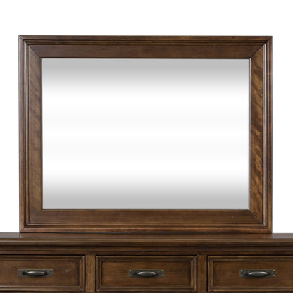 Saddlebrook - Mirror - Dark Brown - Hornell Furniture Outlet
