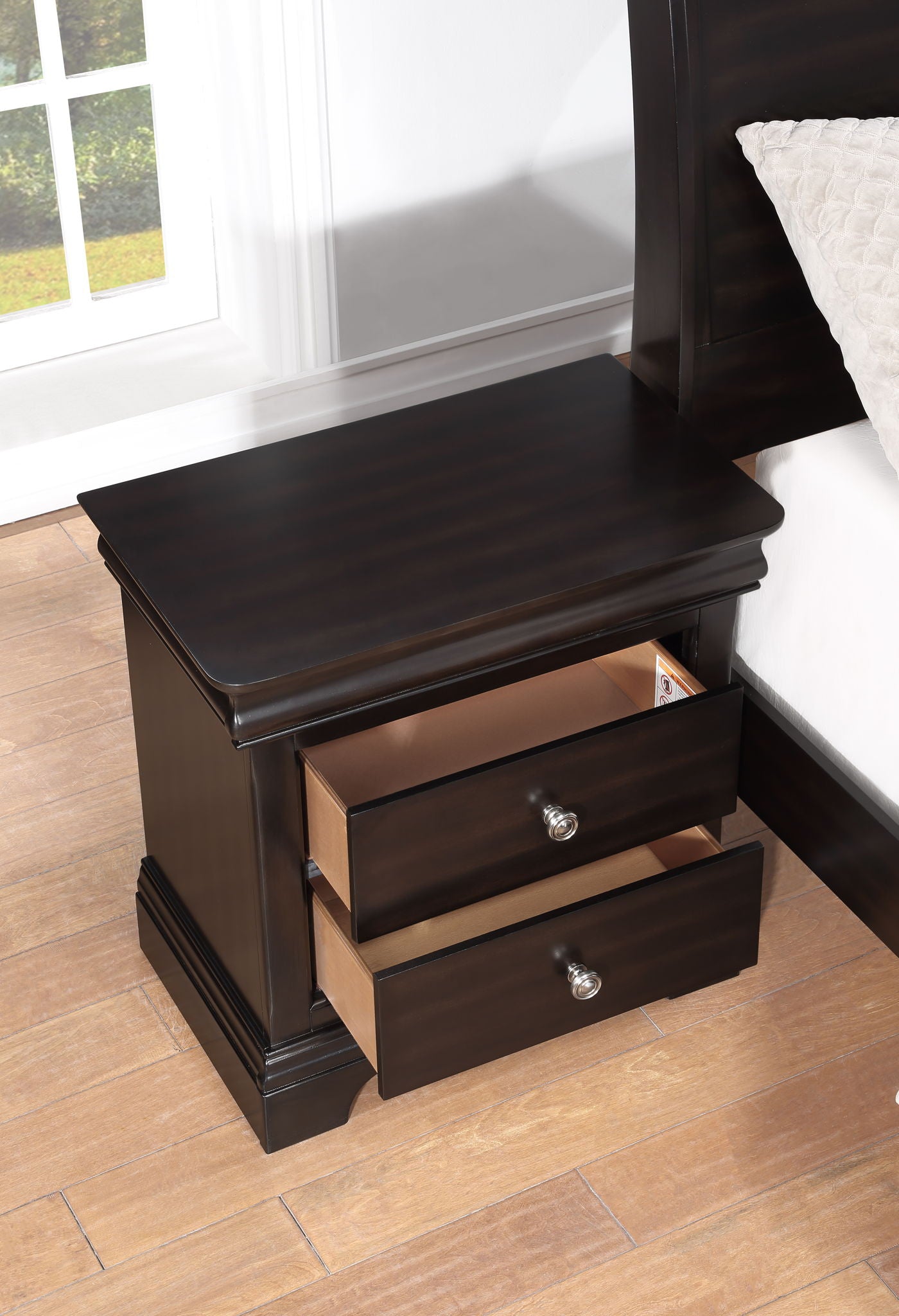 Dominique - Nightstand - Dark Brown - Hornell Furniture Outlet