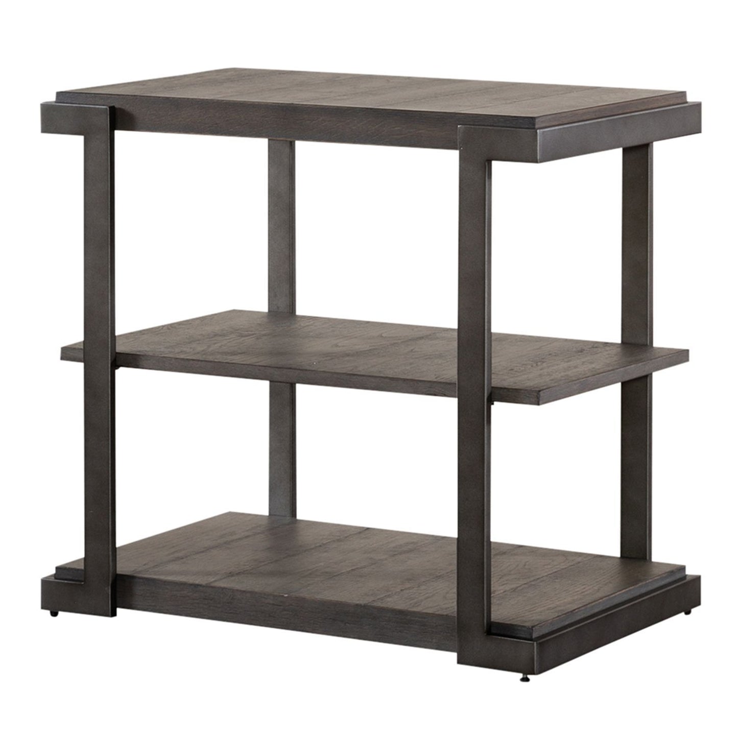 Modern View - Tiered End Table - Dark Gray - Hornell Furniture Outlet