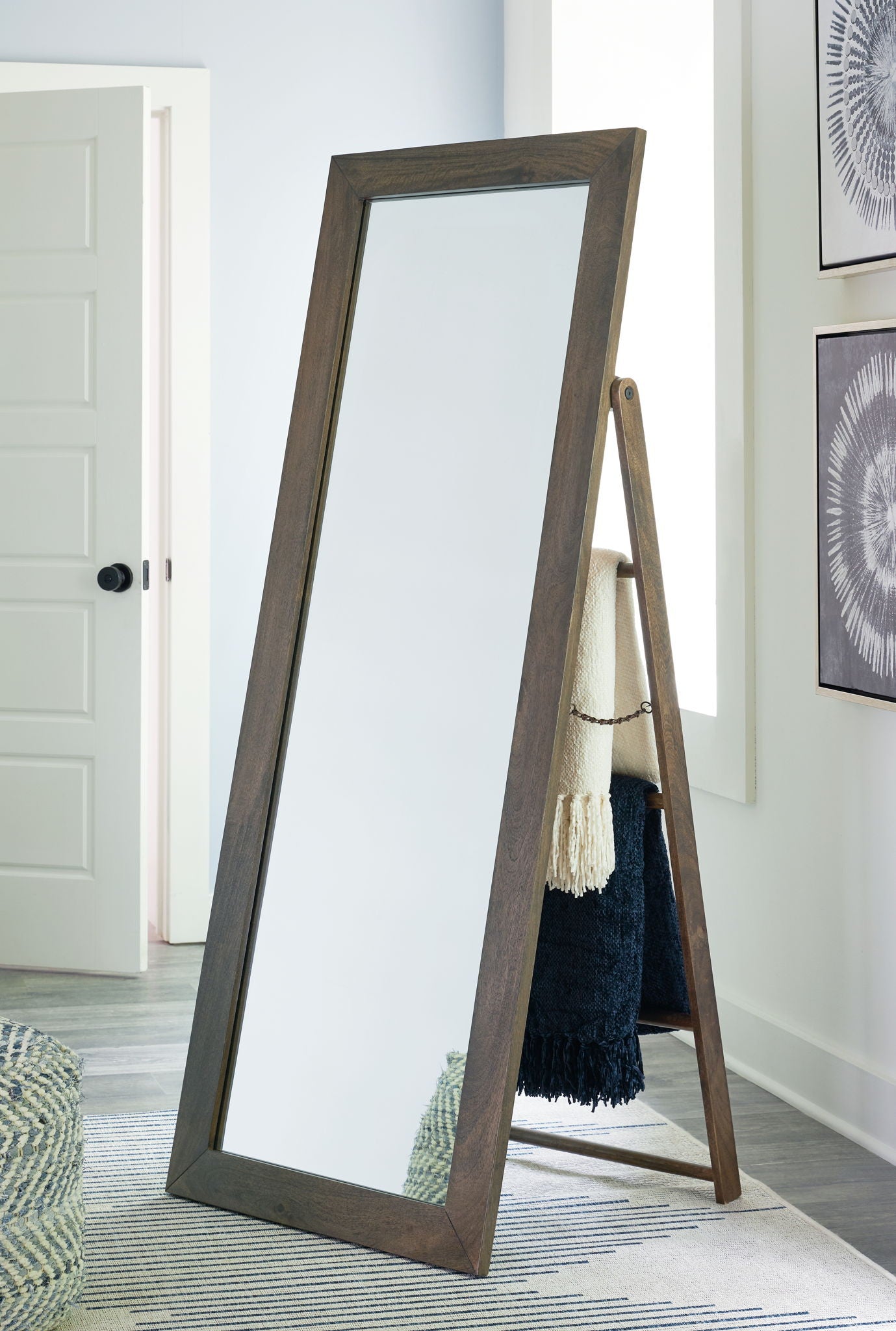Dirkins - Brown - Floor Mirror - Hornell Furniture Outlet