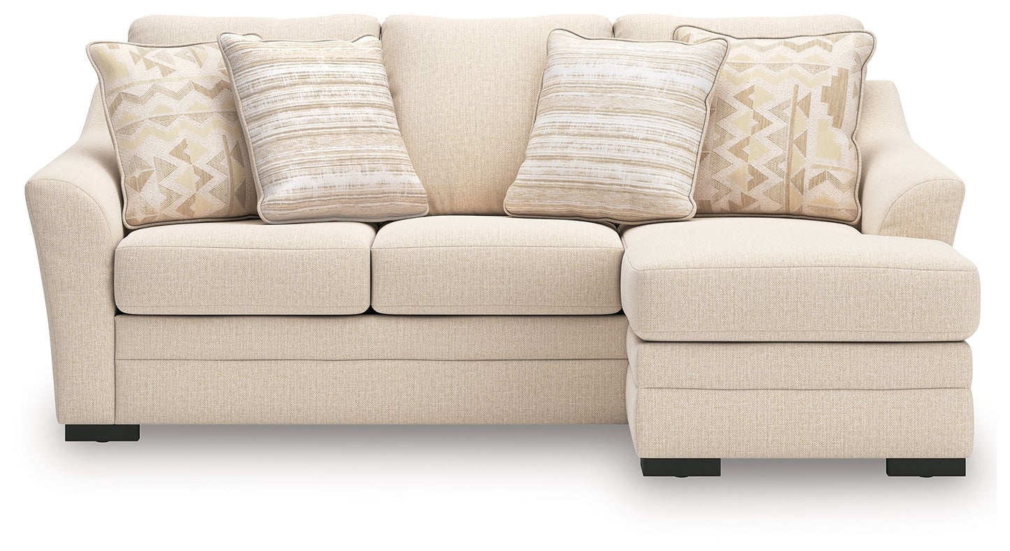Lango - Jute - Queen Sofa Chaise Sleeper - Hornell Furniture Outlet