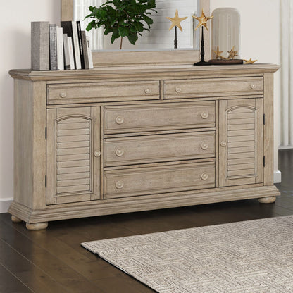 Summer House - 2 Door 5 Drawer Dresser - Sand Dune - Hornell Furniture Outlet